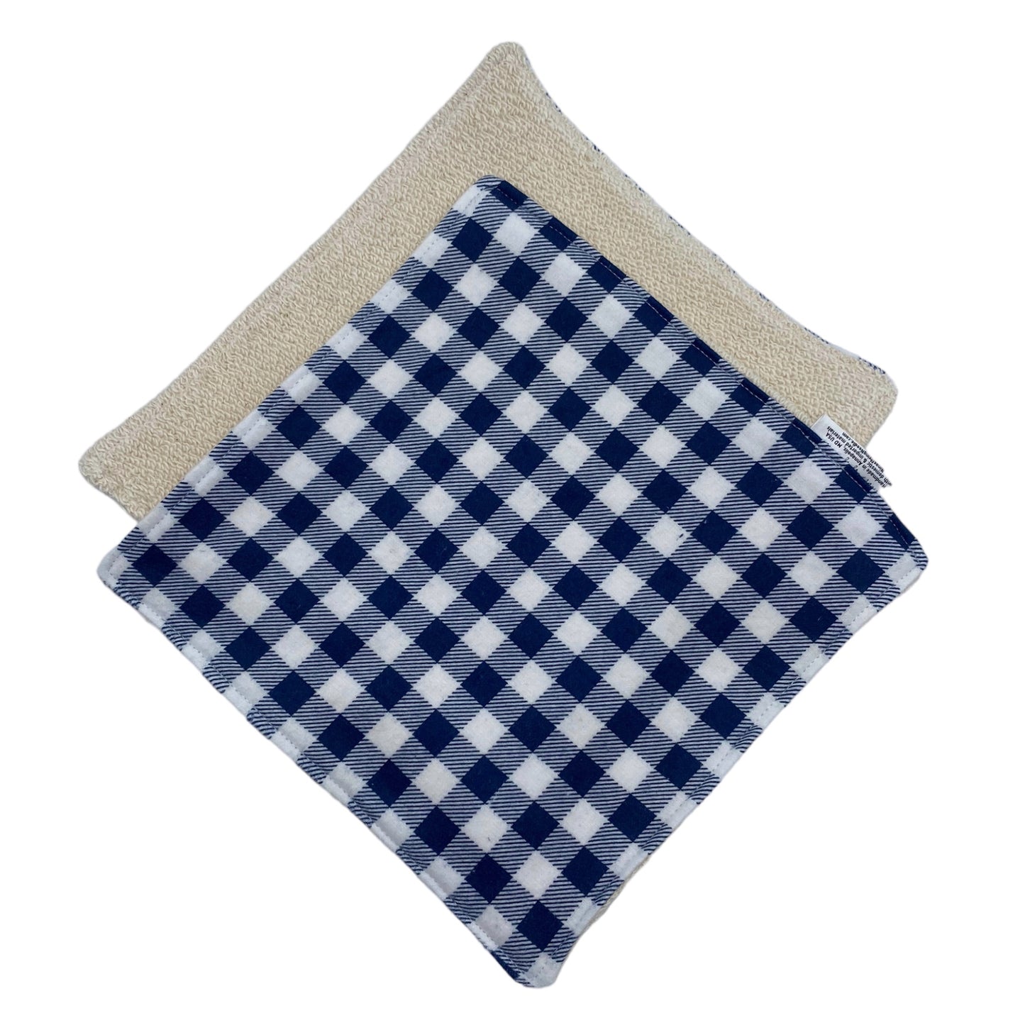 Wash Cloth - Regular - Gingham - Blue and White