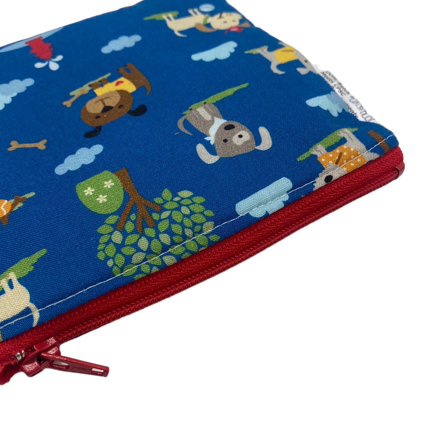 Toddler Sized Reusable Zippered Bag Dogs in Park