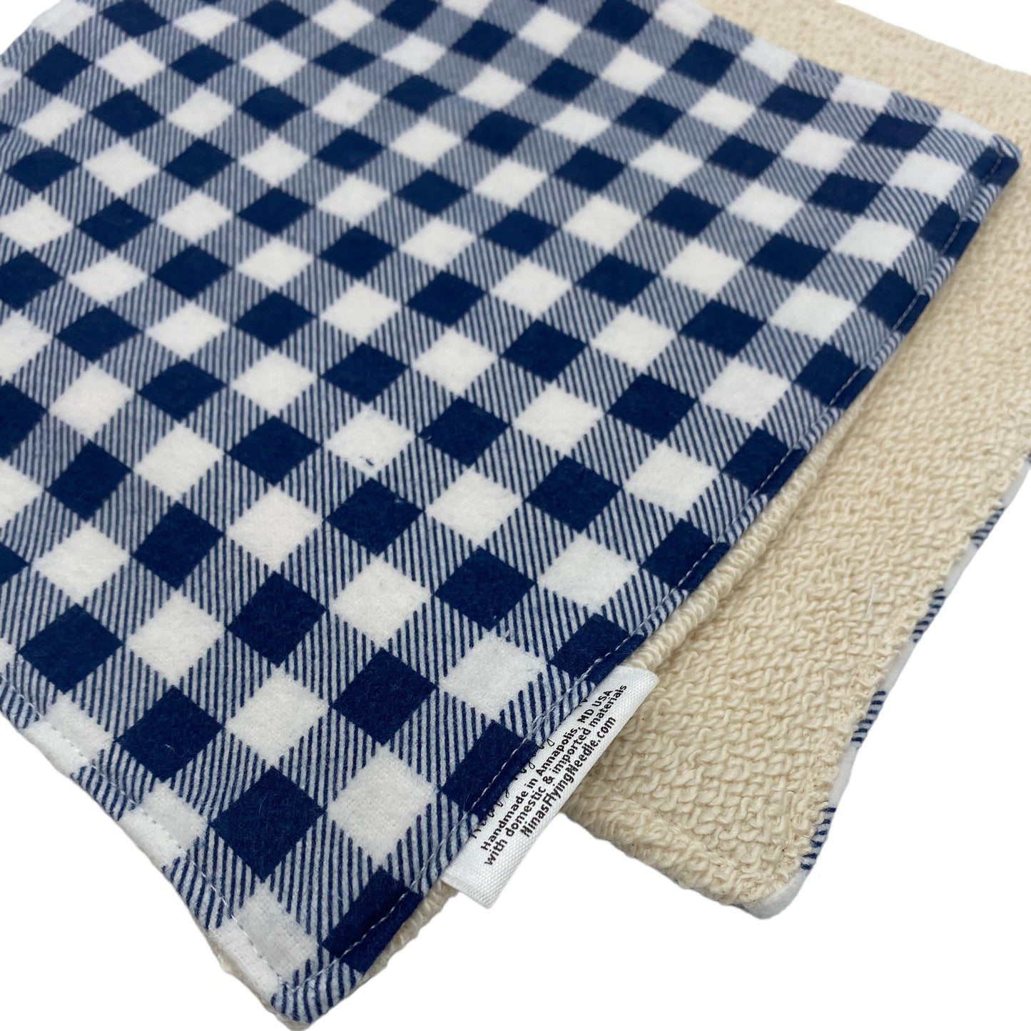 Wash Cloth - Regular - Gingham - Blue and White