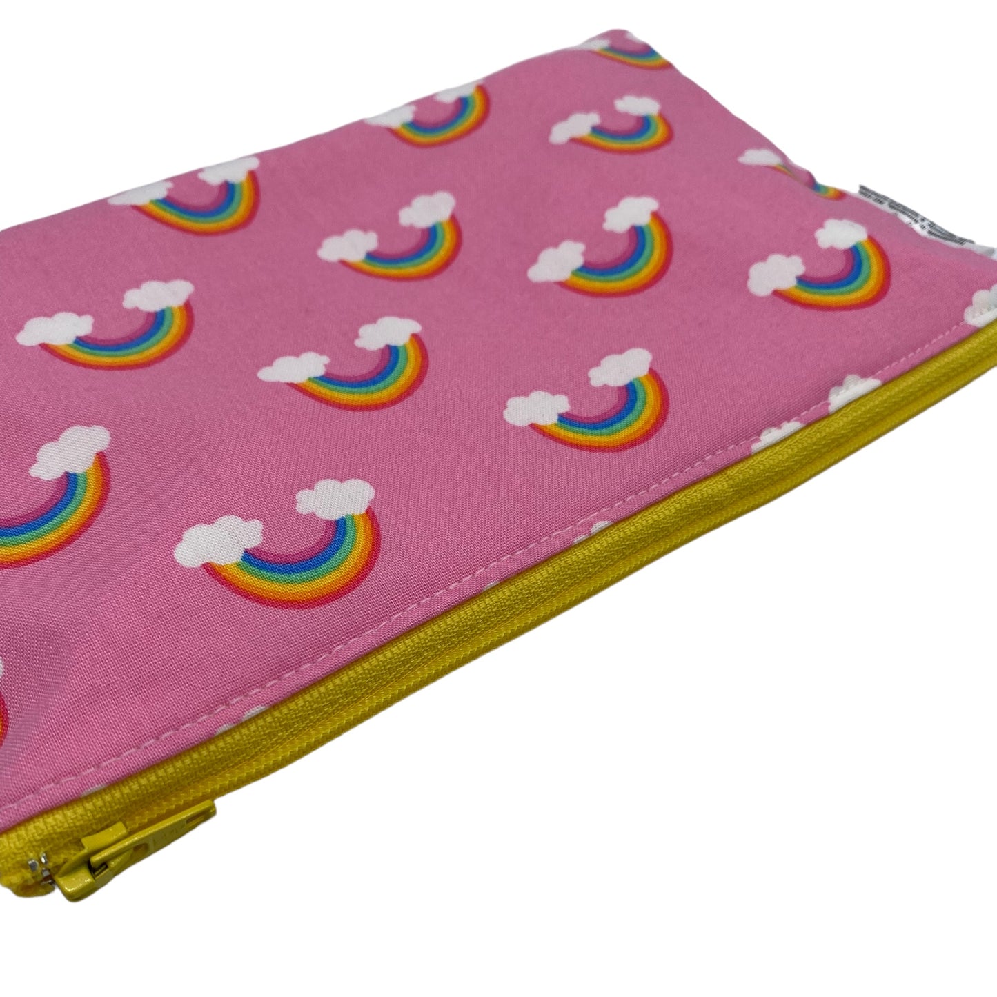 Snack Sized Reusable Zippered Bag Rainbow on Clouds