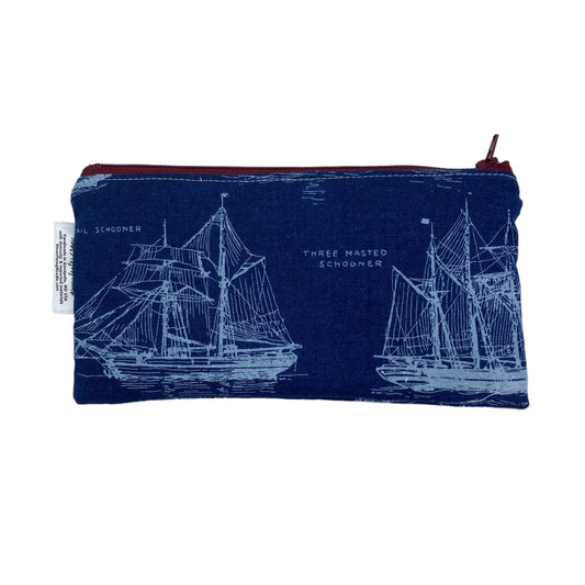 Knick Knack Sized Reusable Zippered Bag Schooner Sailboat