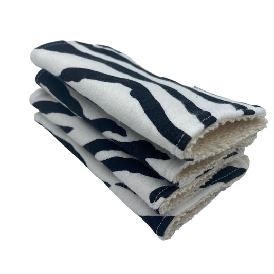 Wash Cloths - Minis - Animal Print - Zebra