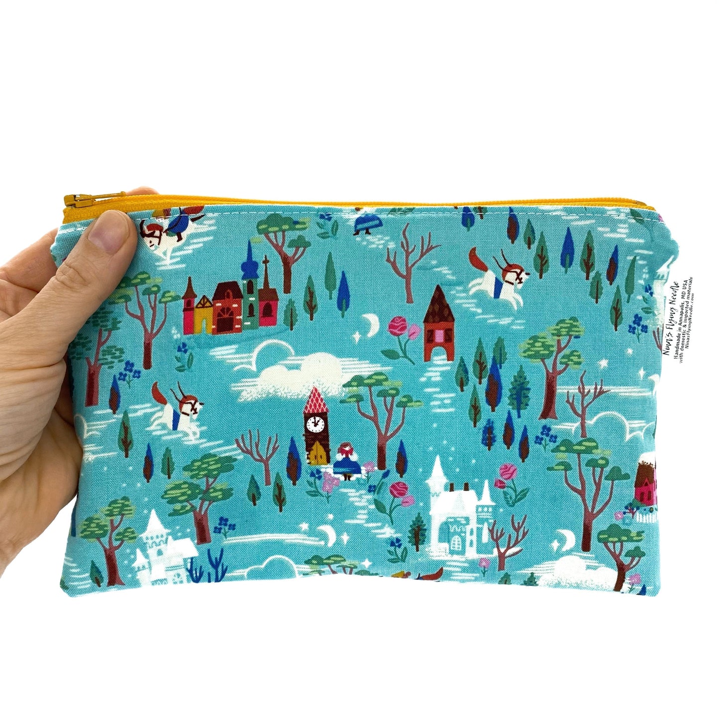 Snack Sized Reusable Zippered Bag Bumbling Bees Smiling