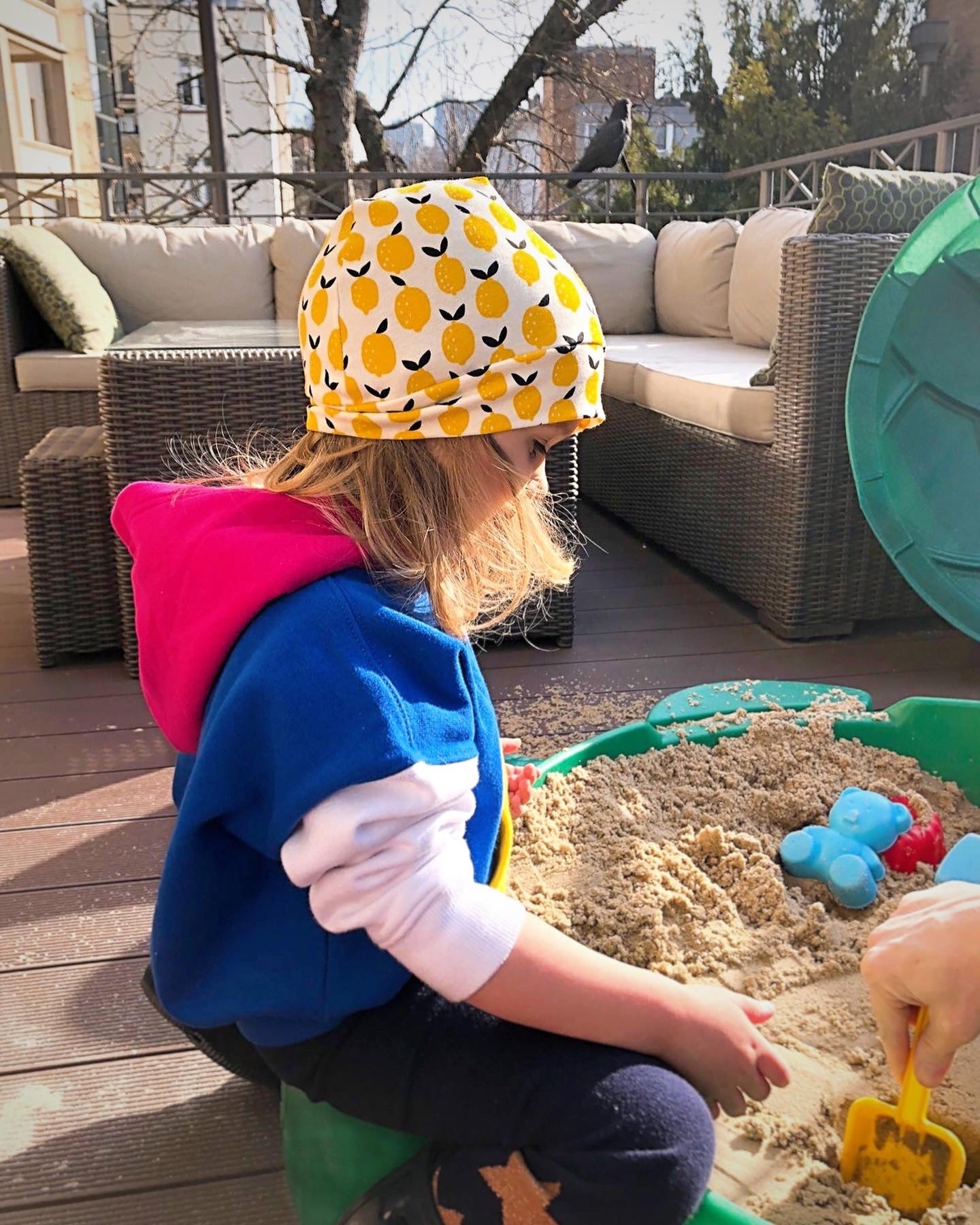 Beanie Hat in Little Kid: Rainbows Earth Tones