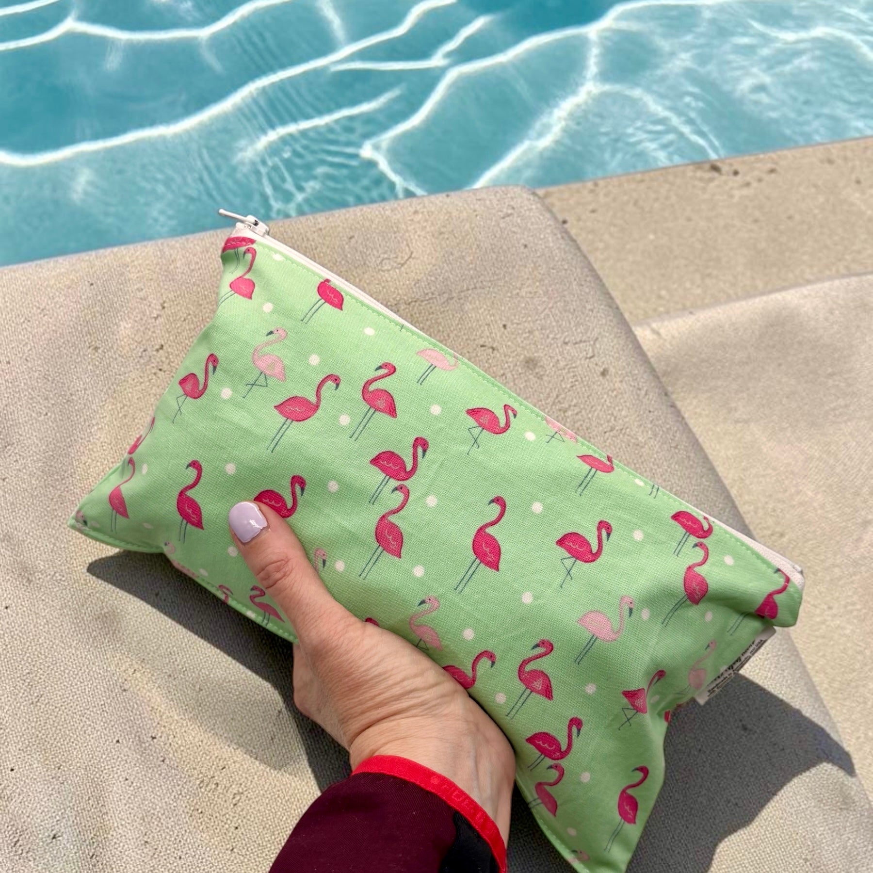 Travel Sized Wet Bag Flamingos