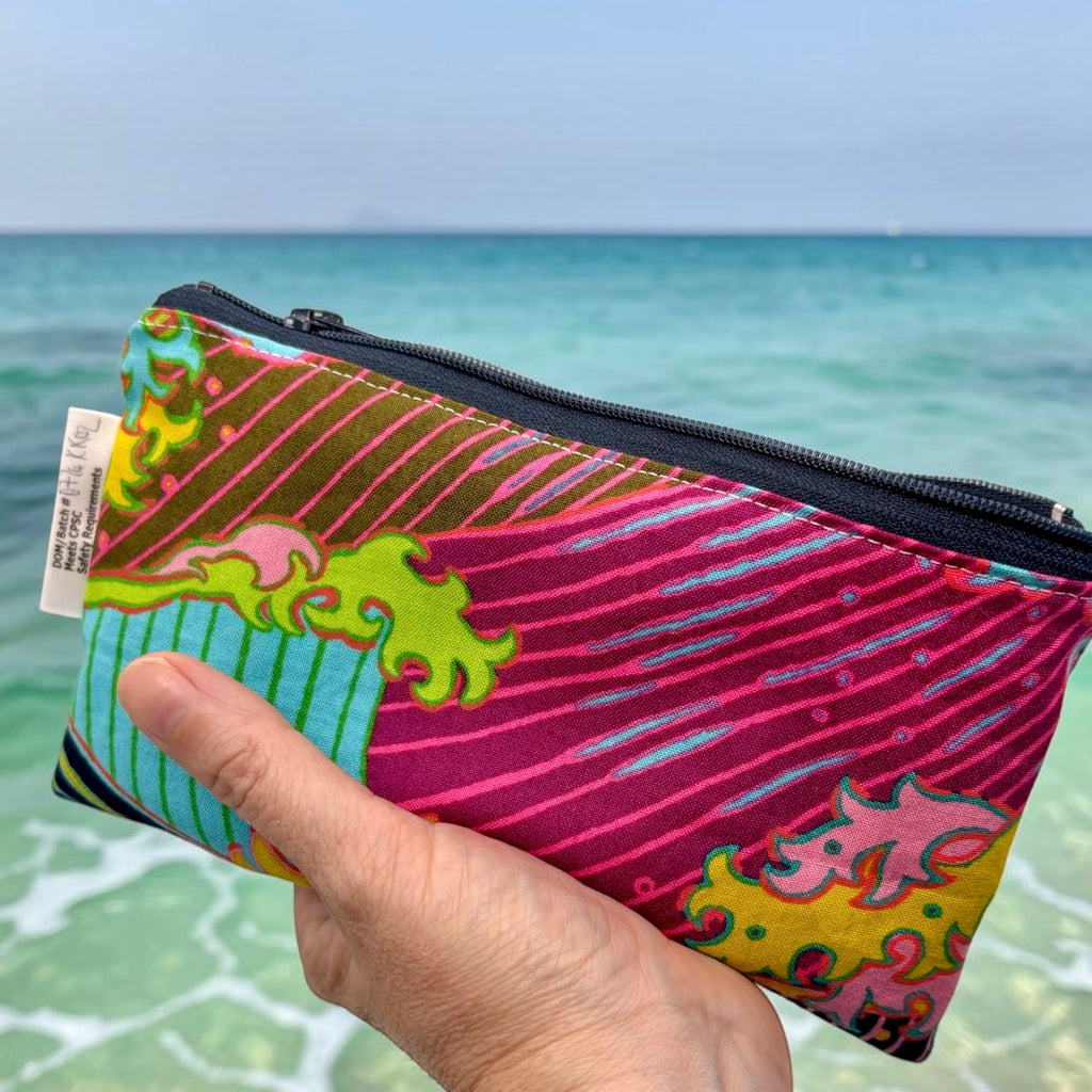 Knick Knack Sized Reusable Zippered Bag Waves