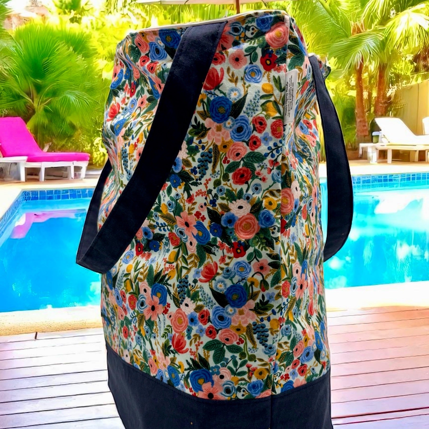 Pool Bag Rifle Paper Co Floral and Navy