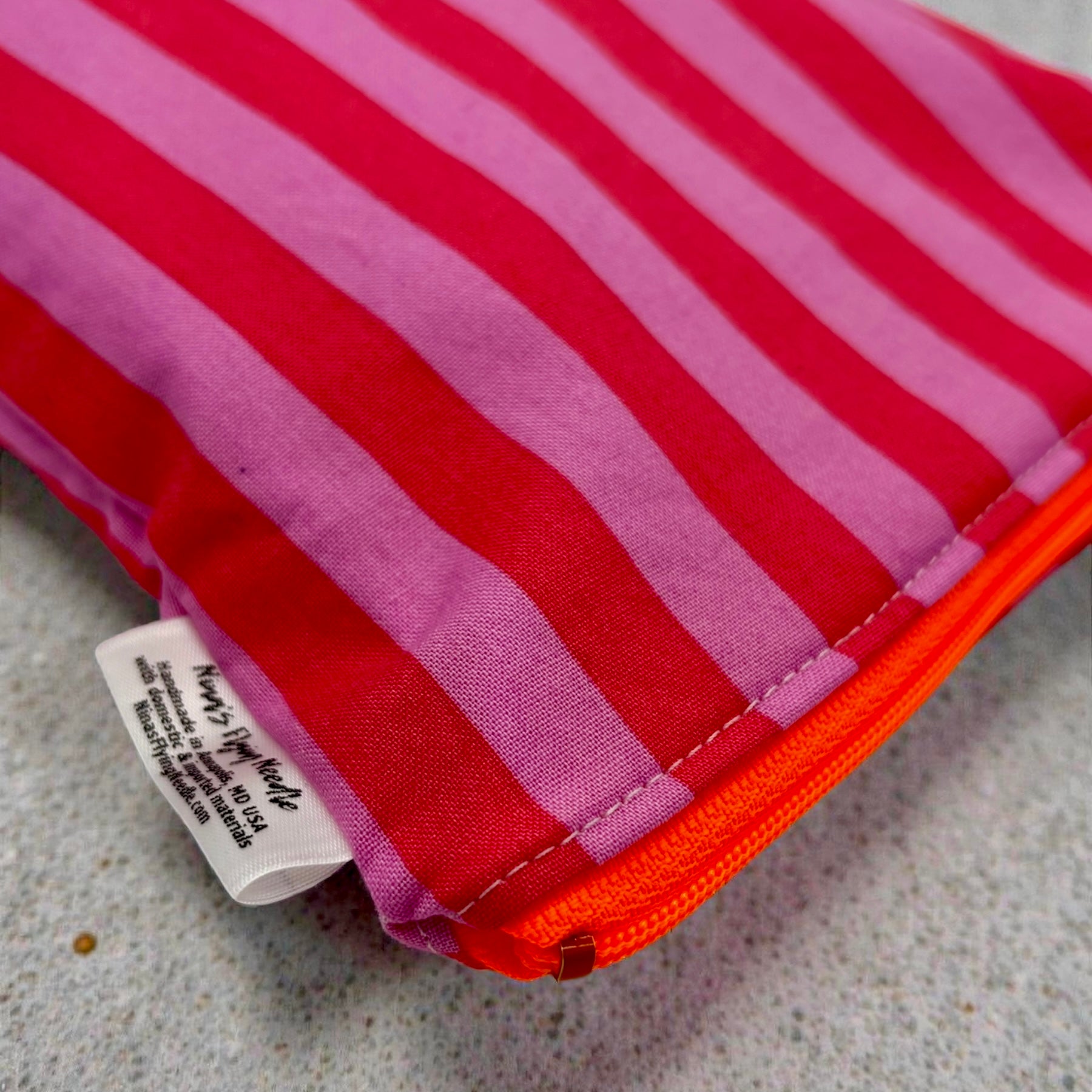 Medium Sized Wet Bag Stripes Pinks with Neon