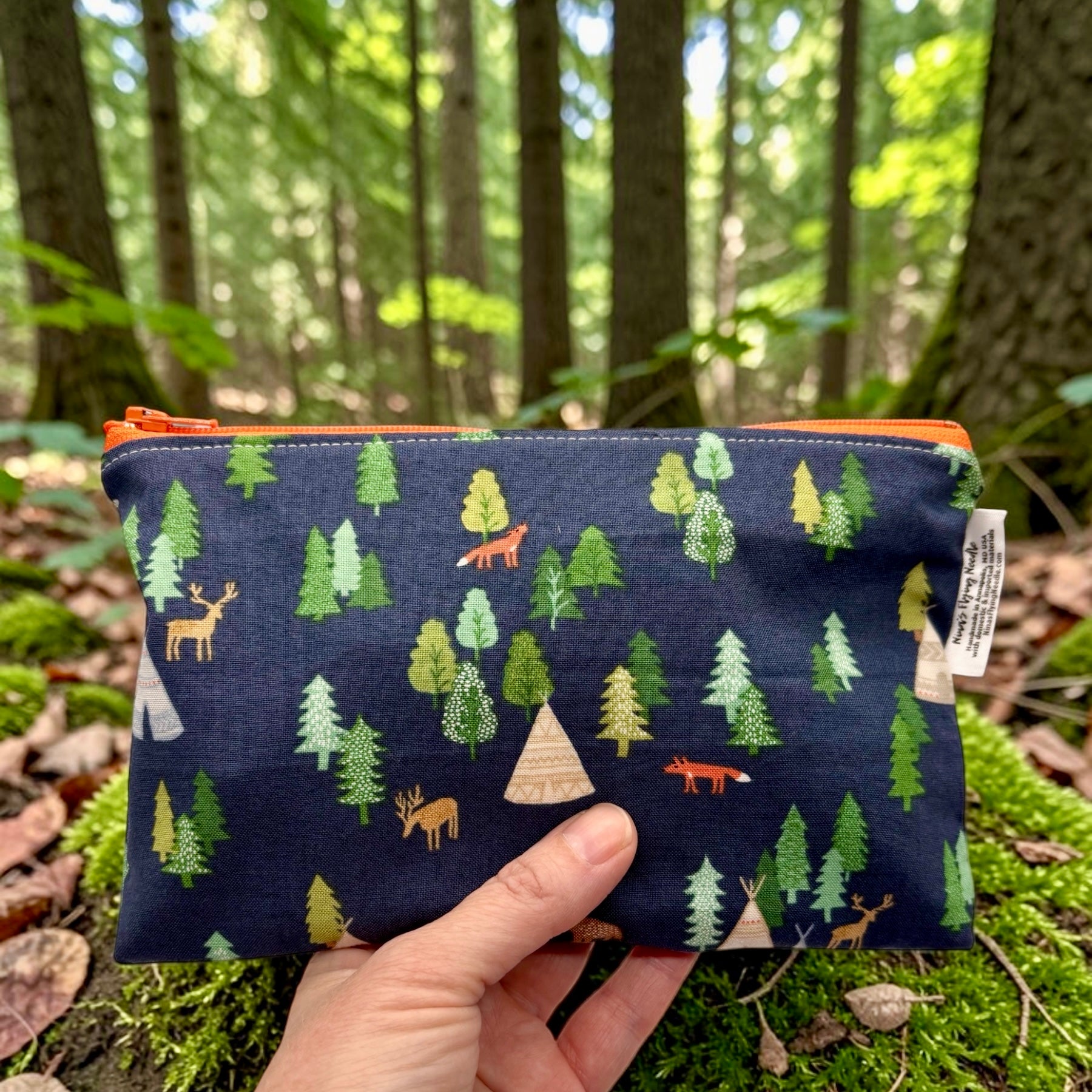 Snack Sized Reusable Zippered Bag Forest