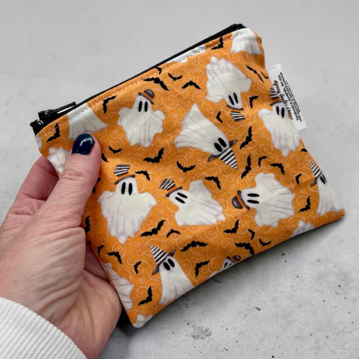 Toddler Sized Reusable Zippered Bag Ghosts