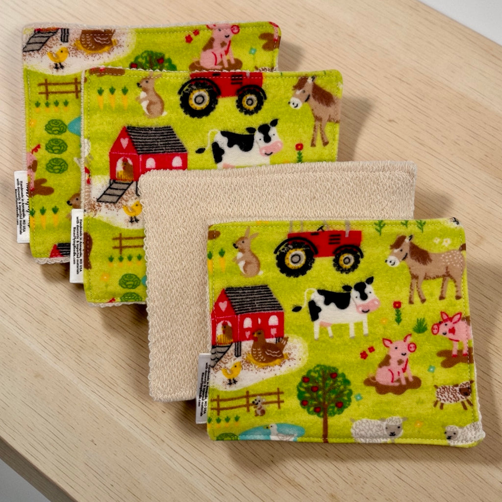 Wash Cloths - Minis - Farm Animals