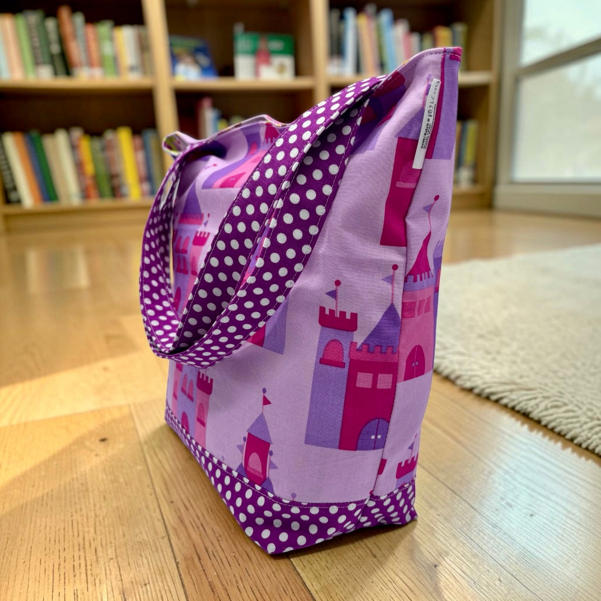 Children's Library Sized Reversible Tote Castles and Ferries