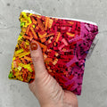 Toddler Sized Reusable Zippered Bag Building Bricks Rainbow