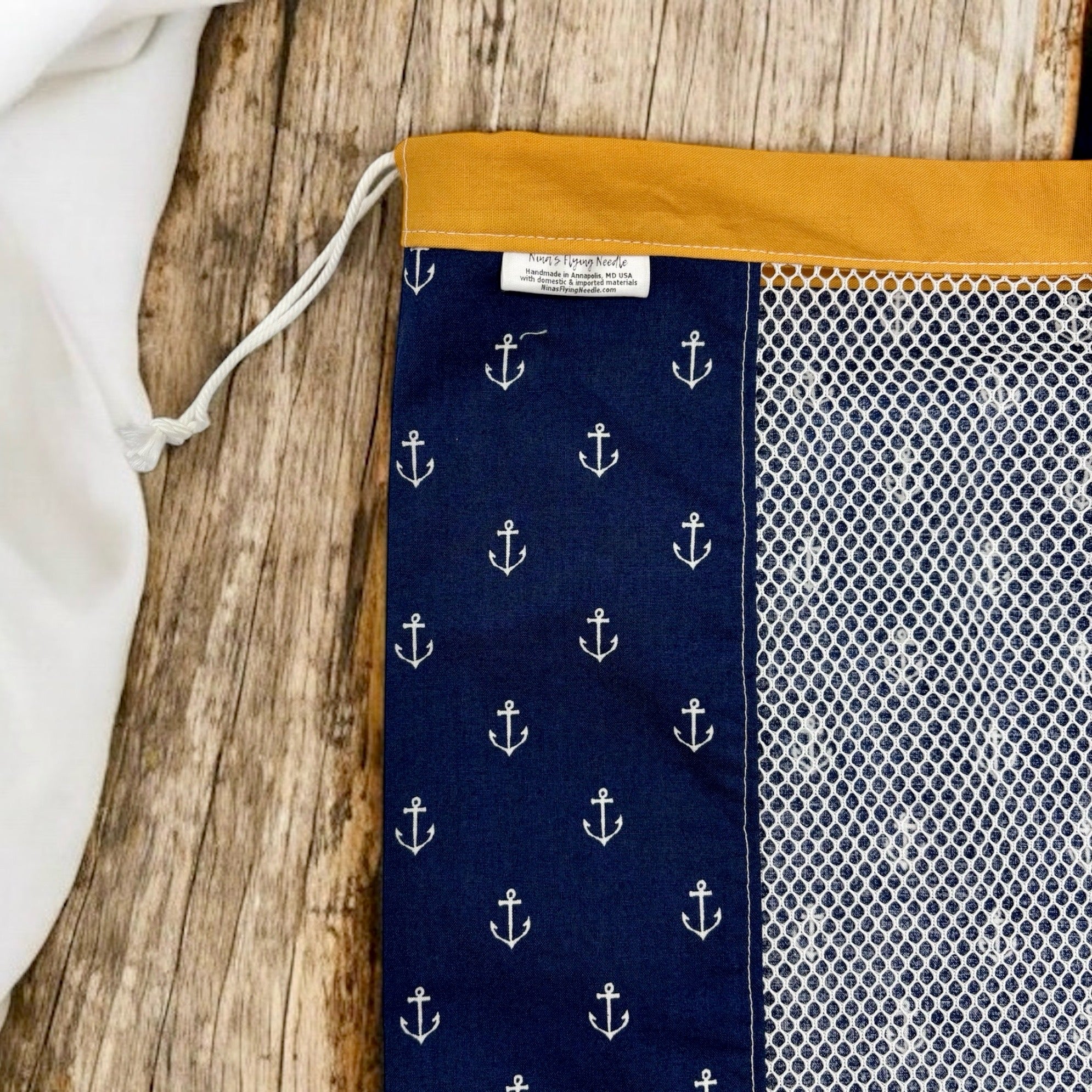 Large Produce Bag Anchors on Navy