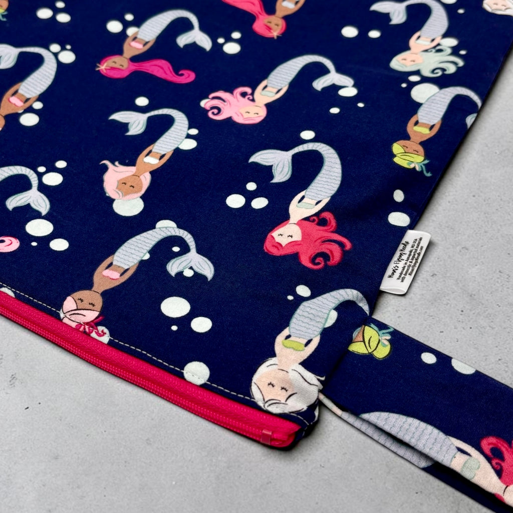 Large Wet Bag with Handle Mermaids