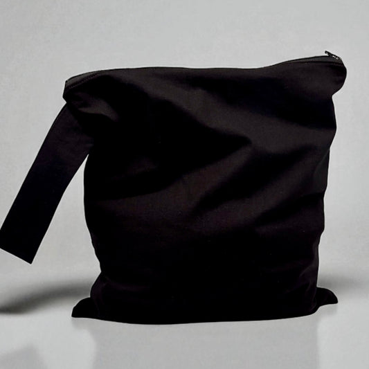 Large Wet Bag with Handle Solid Black