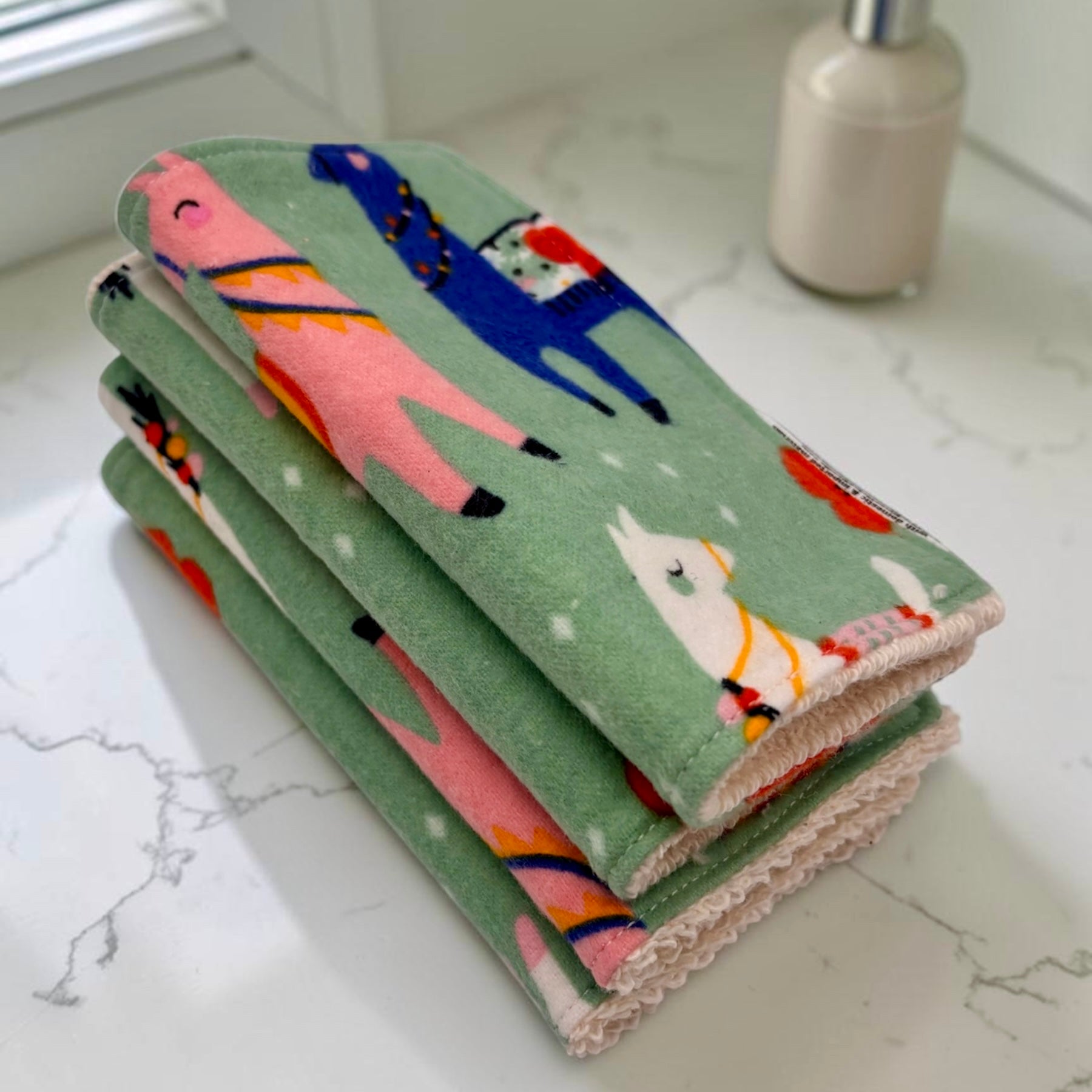 Wash Cloths - Minis - Llamas