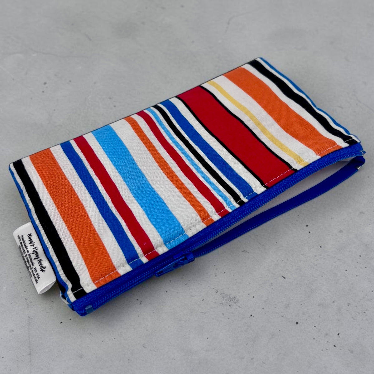 Knick Knack Sized Reusable Zippered Bag Stripes Block Colorful