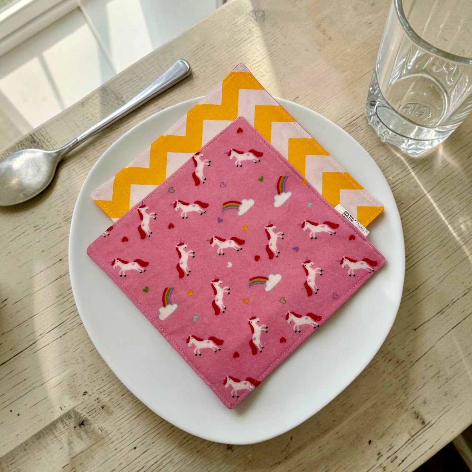 Reusable Napkins - Unicorns and Rainbows