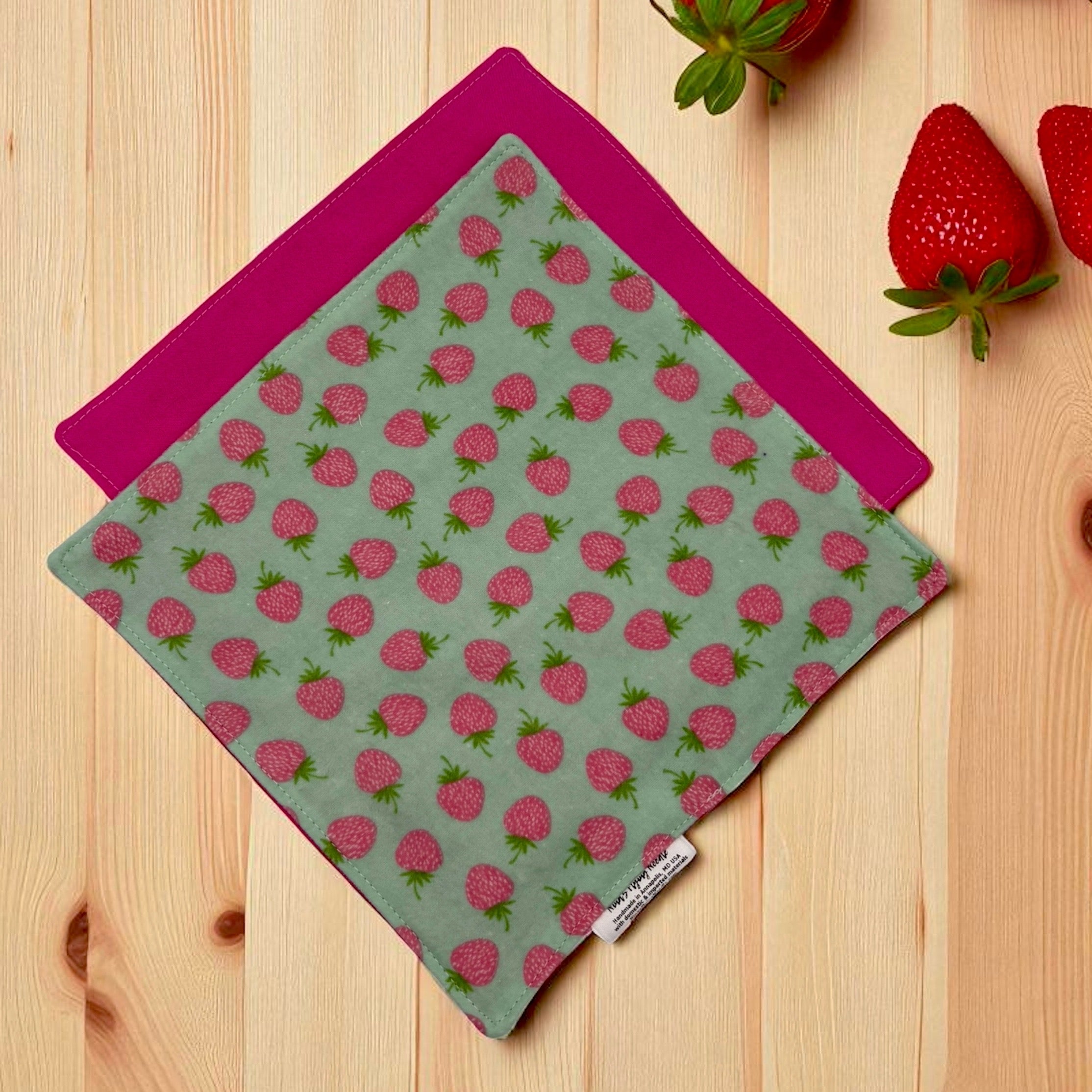Reusable Napkins - Strawberries