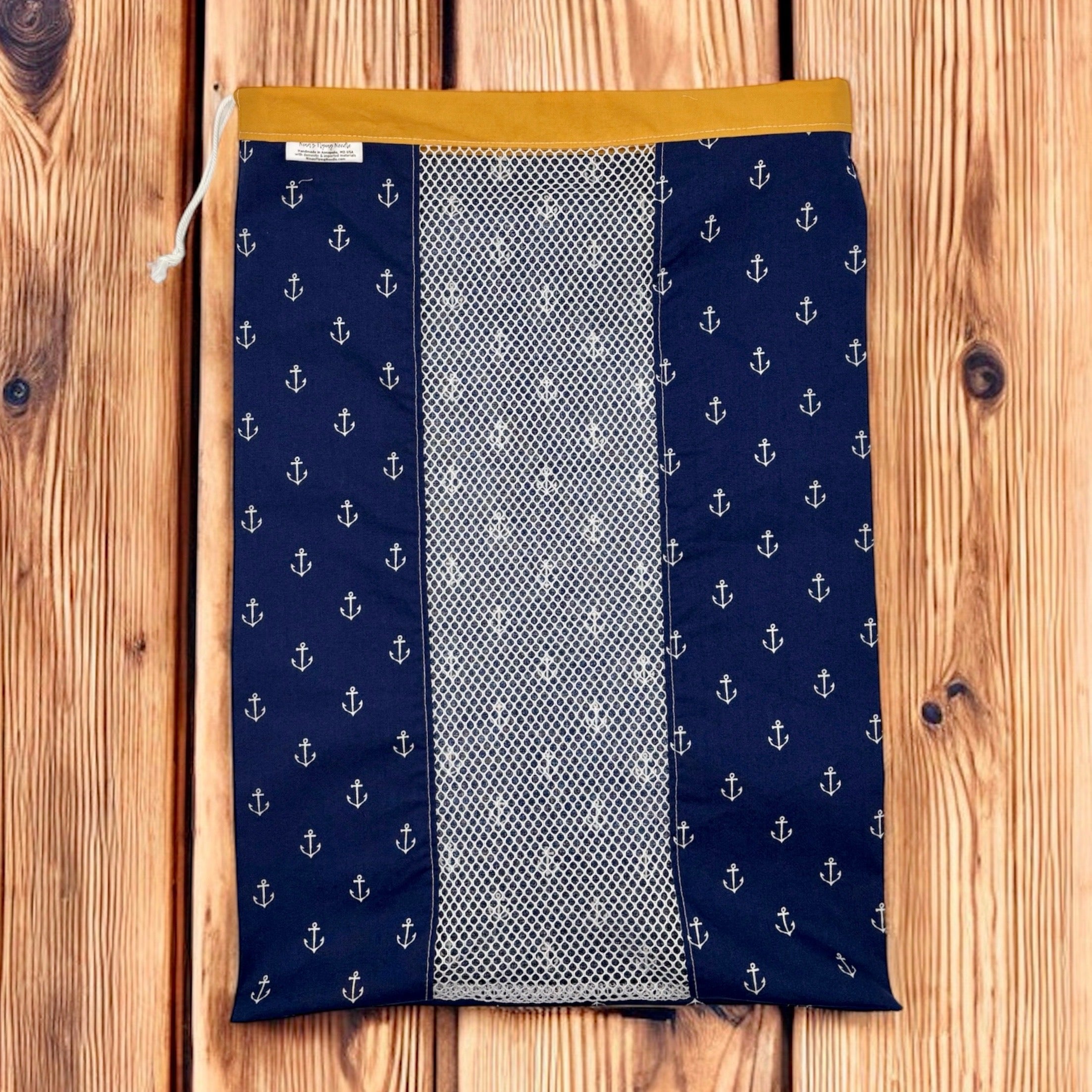 Large Produce Bag Anchors on Navy