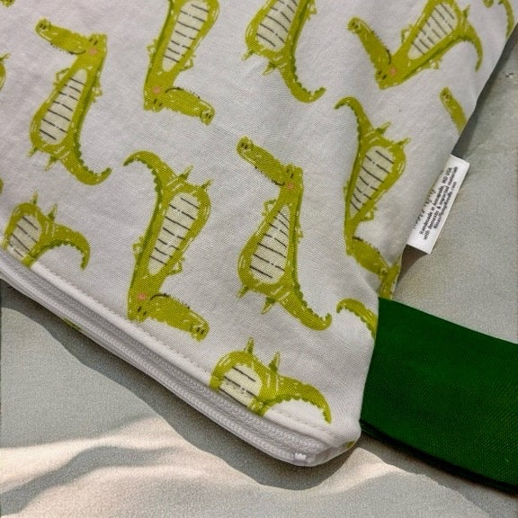 Large Wet Bag with Handle Crocodiles