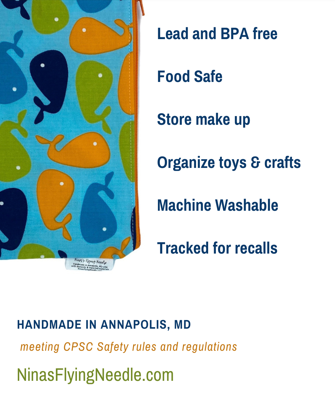 Toddler Sized Reusable Zippered Bag Animals Farm