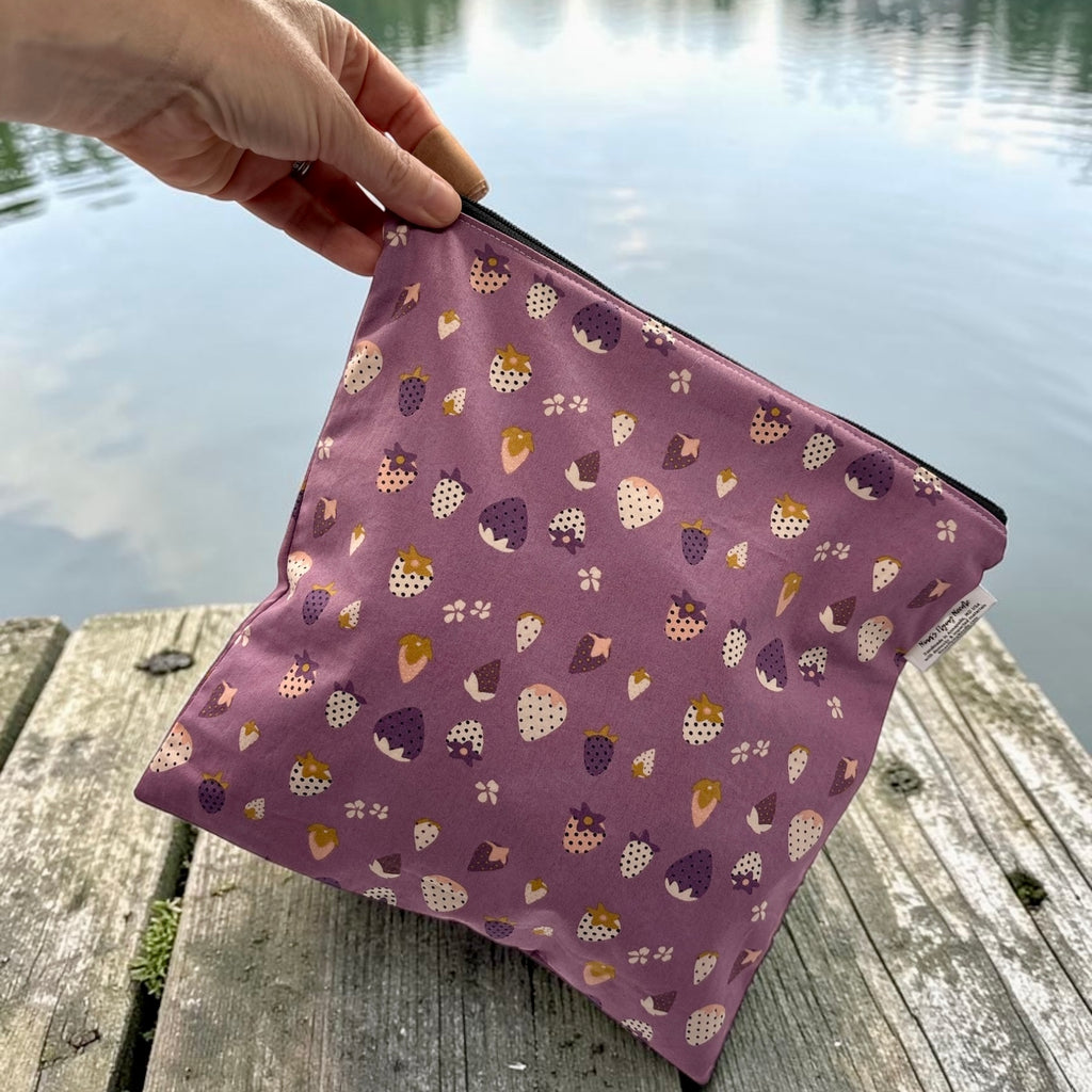 Gallon Sized Reusable Zippered Bag Strawberries