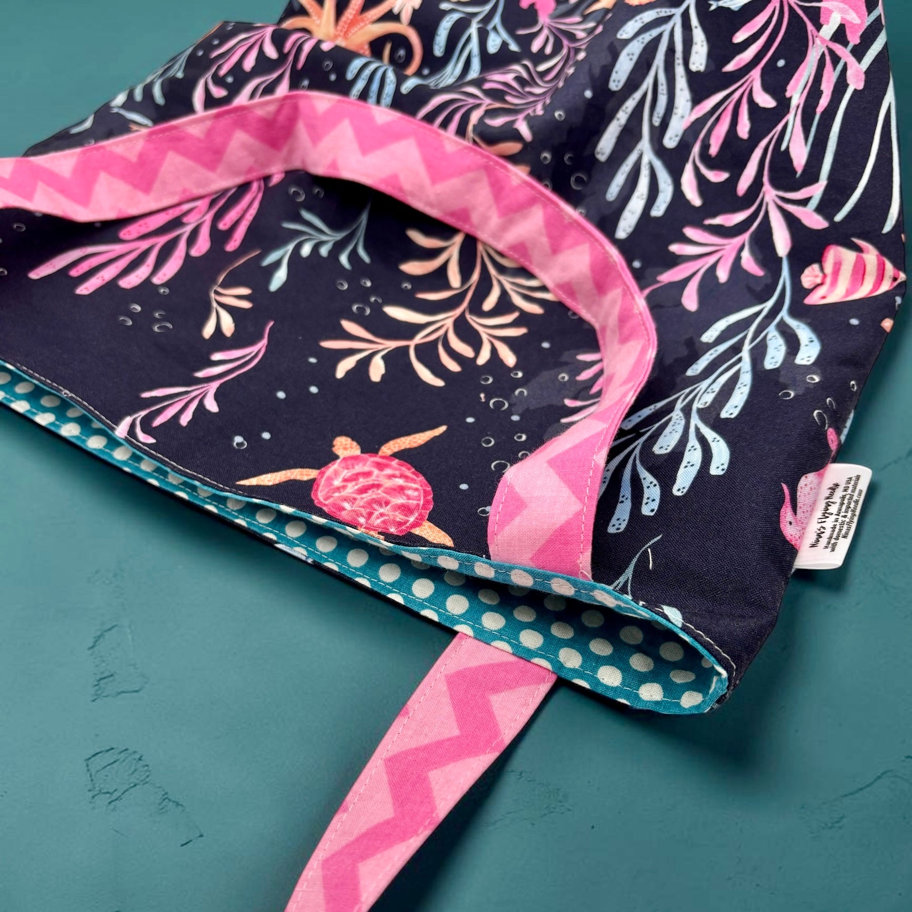 Children's Library Sized Reversible Tote Underwater
