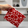 Sandwich Sized Reusable Zippered Bag Polka Dots Red