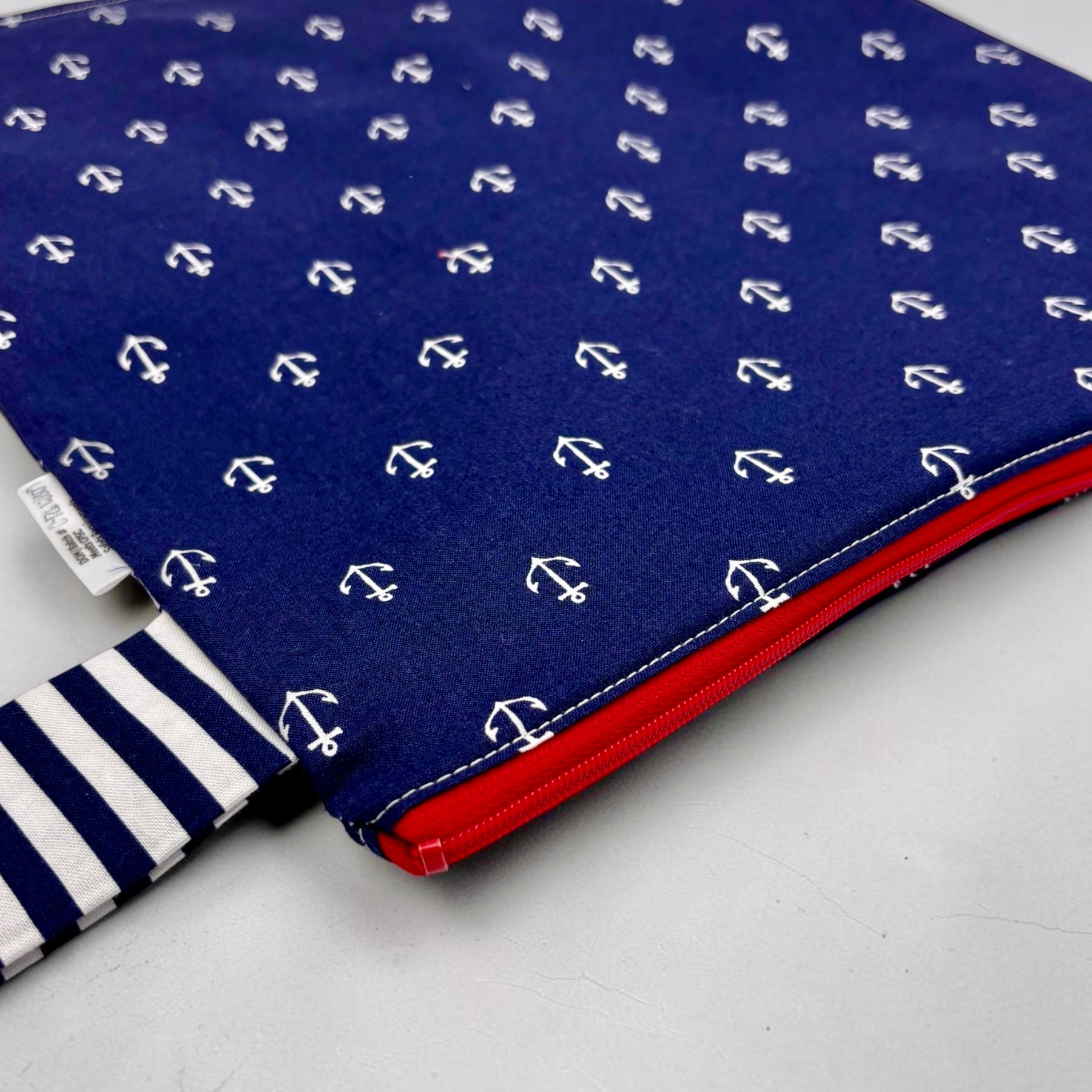 Large Wet Bag with Handle Anchors on Navy
