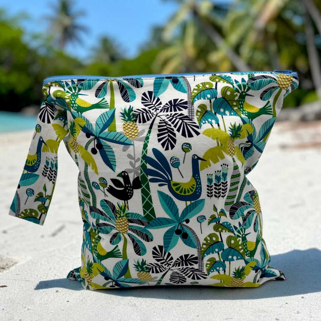 Large Wet Bag with Handle Paradise Birds