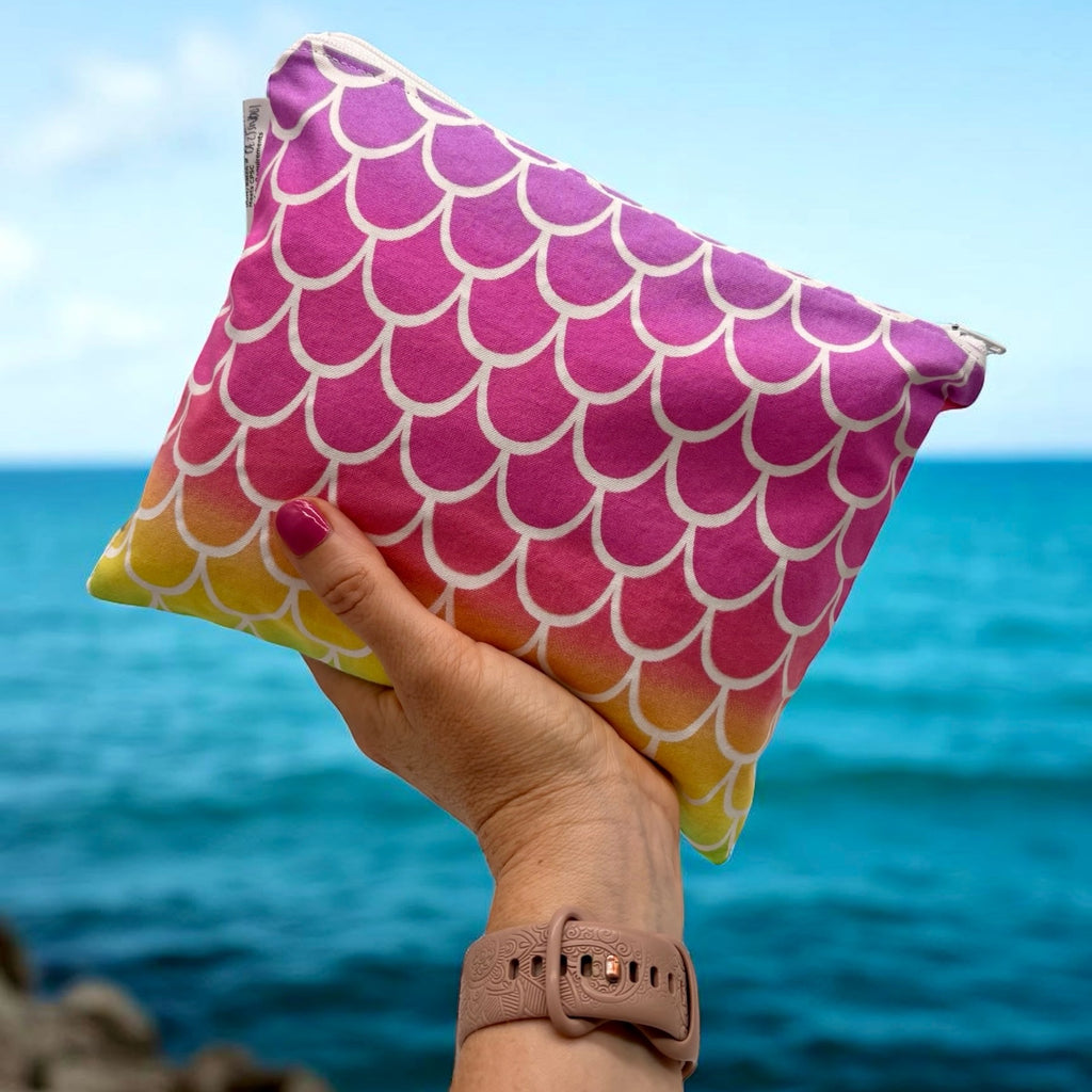 Sandwich Sized Reusable Zippered Bag Scales Ombre