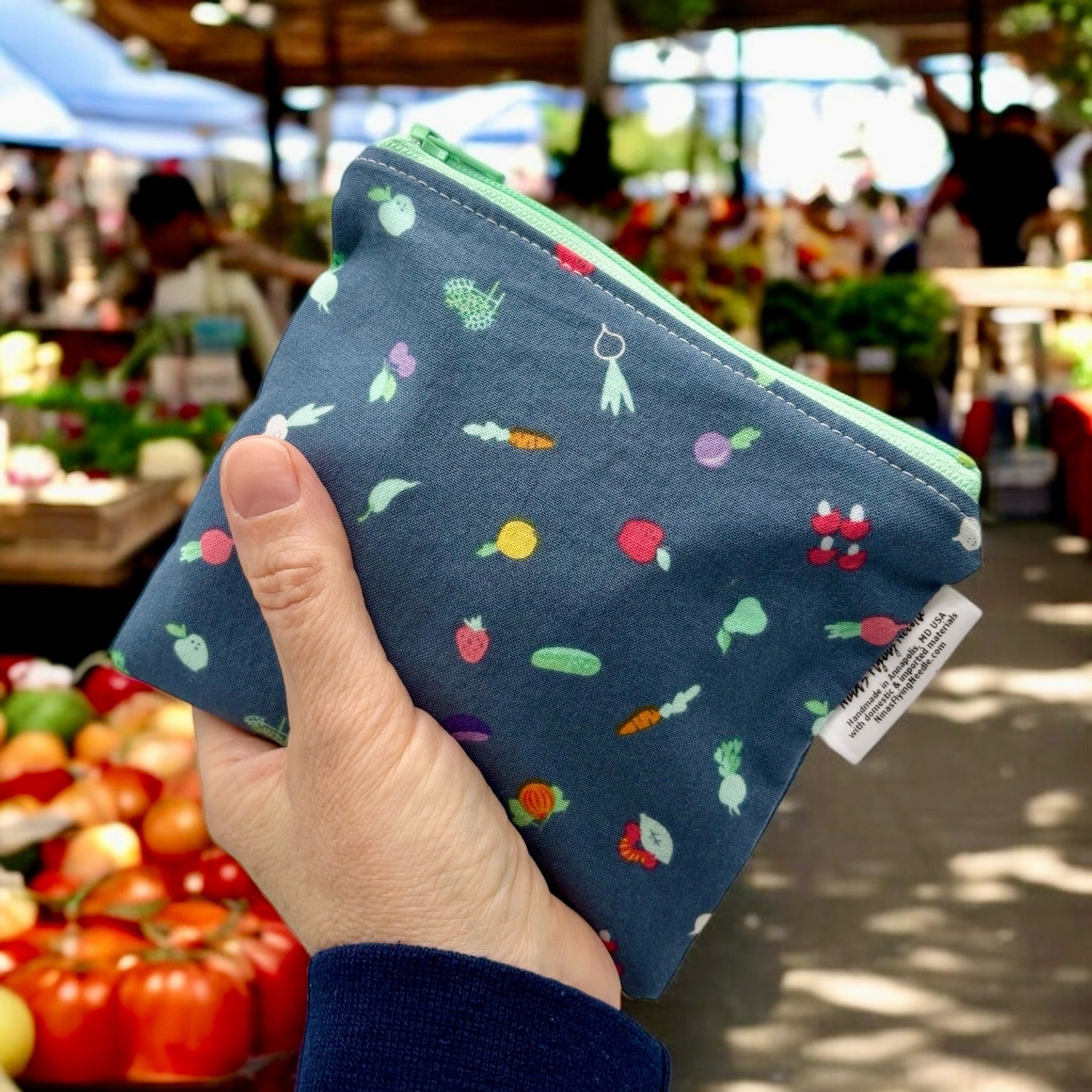 Toddler Sized Reusable Zippered Bag Veggies
