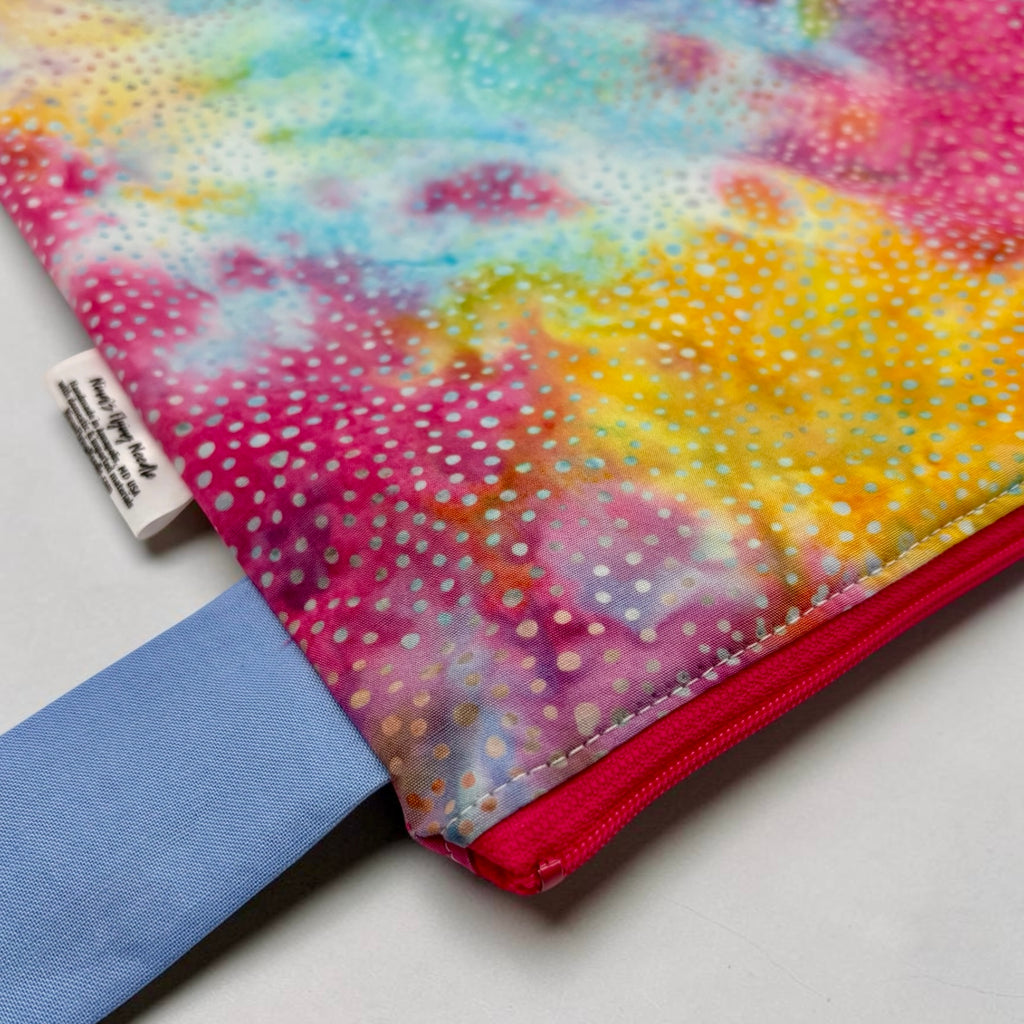 Large Wet Bag with Handle Tie Dye Polka Dots
