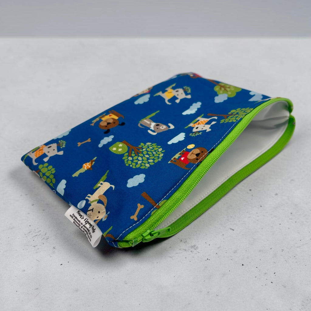 Snack Sized Reusable Zippered Bag Dogs in the Park