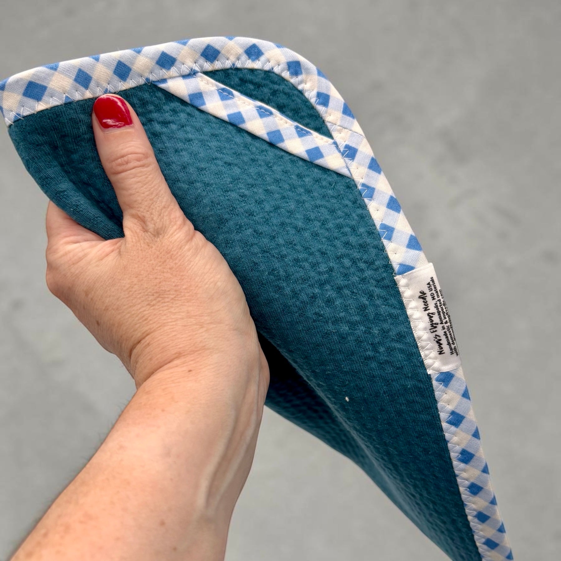Combo Set of 2 Paper Towels - Gingham Blue on Blue