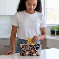 Snack Sized Reusable Zippered Bag Coffee