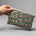 Snack Sized Reusable Zippered Bag Floral with Gold Accents