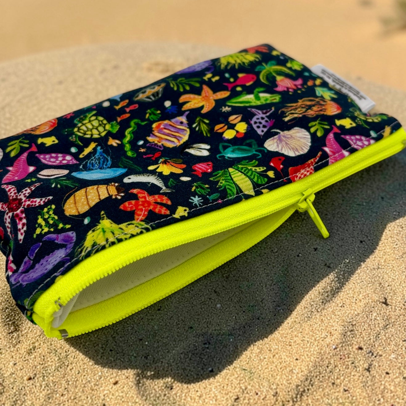 Knick Knack Sized Reusable Zippered Bag Animals Ocean