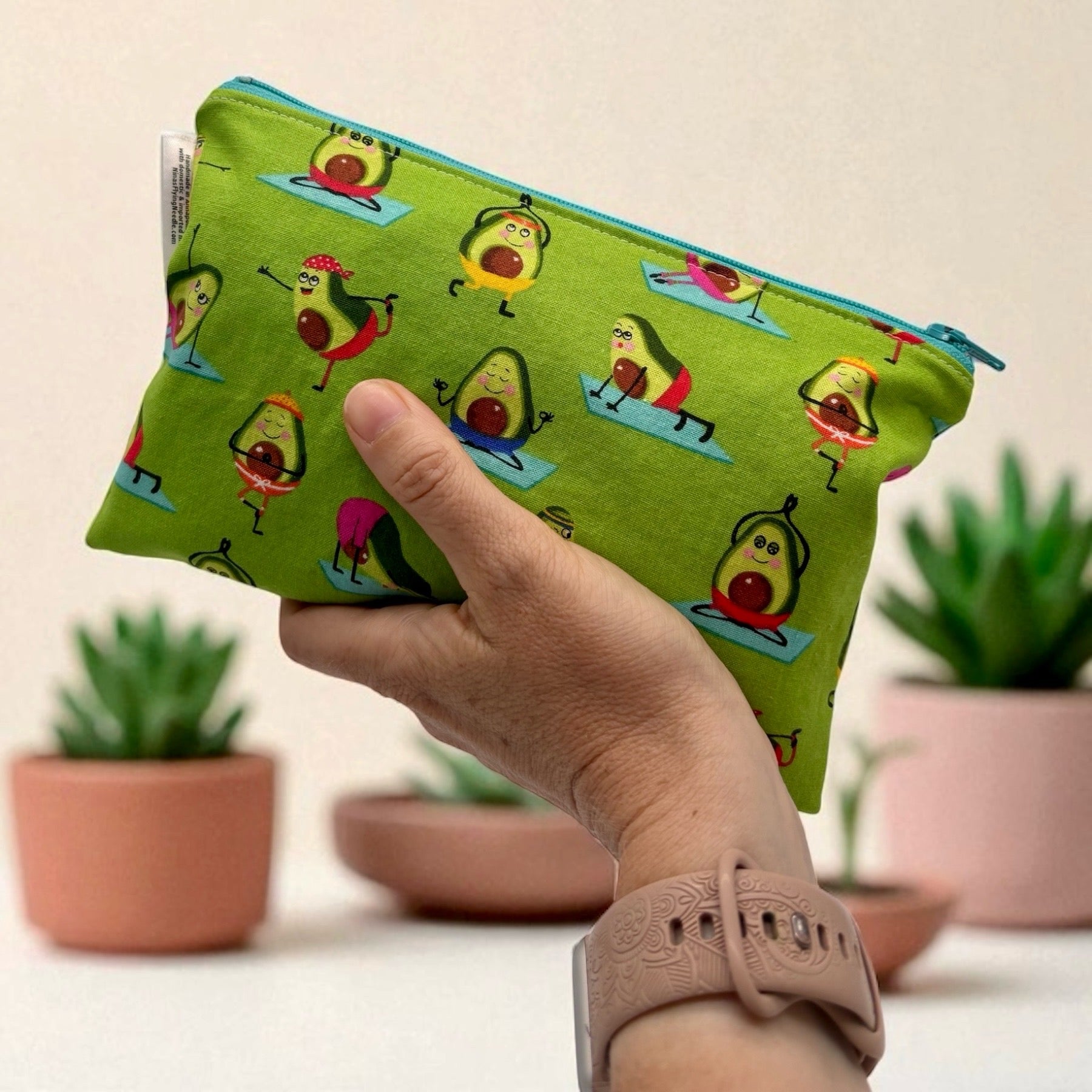 Snack Sized Reusable Zippered Bag Avocados