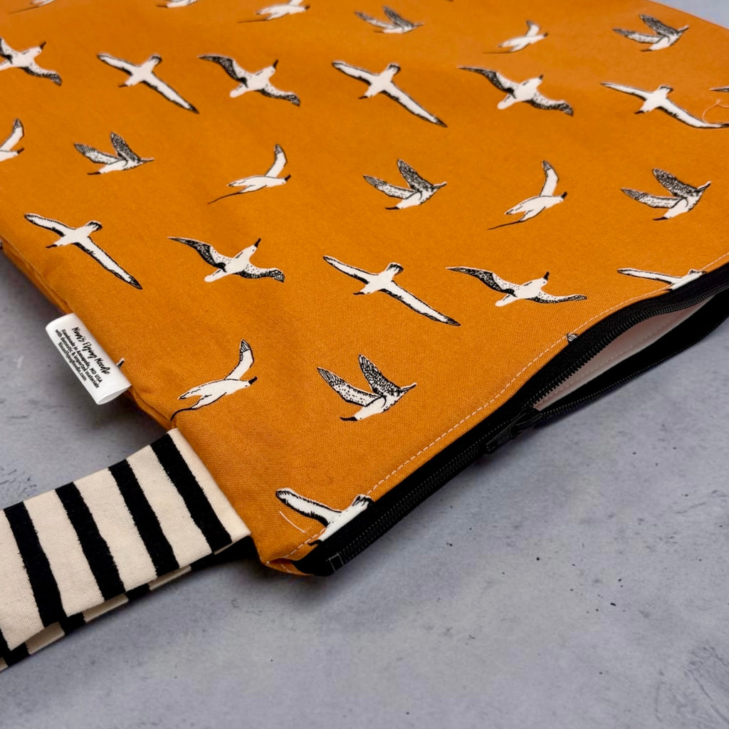Large Wet Bag with Handle Seagulls