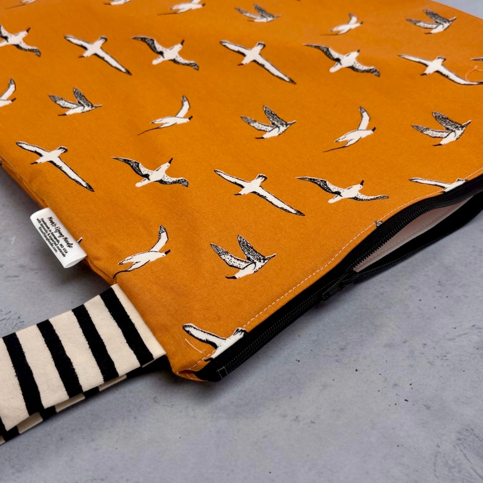 Large Wet Bag with Handle Seagulls