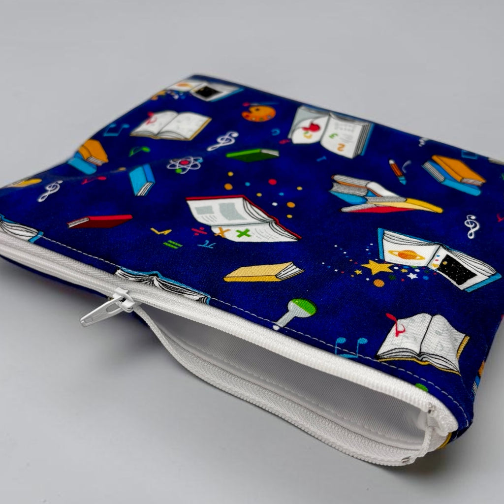 Sandwich Sized Reusable Zippered Bag School Books