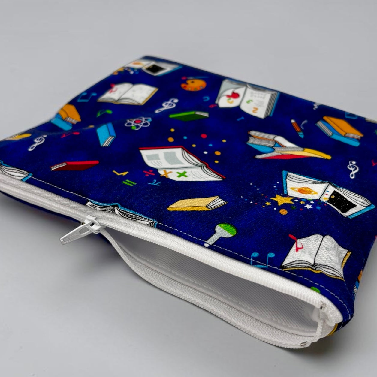 Sandwich Sized Reusable Zippered Bag School Books