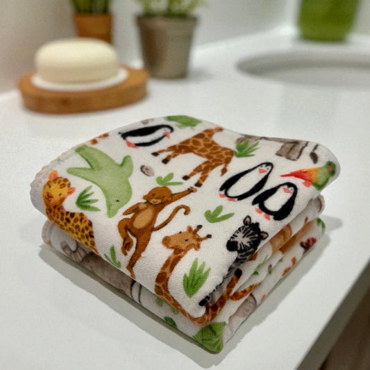 Wash Cloth - Regular - Safari Animals