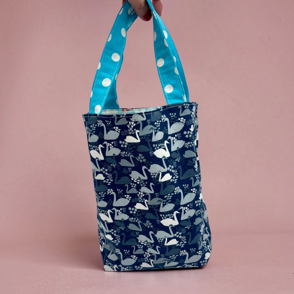 Toddler Sized Reversible Tote Ballerina Print
