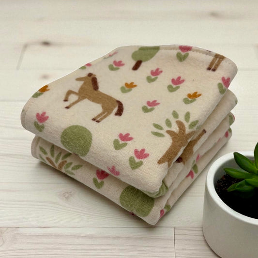 Wash Cloth - Regular - Horses and Tulips