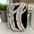 Set of 2 Reusable STANDARD Paper Towels - Dog Paws on White and on Black