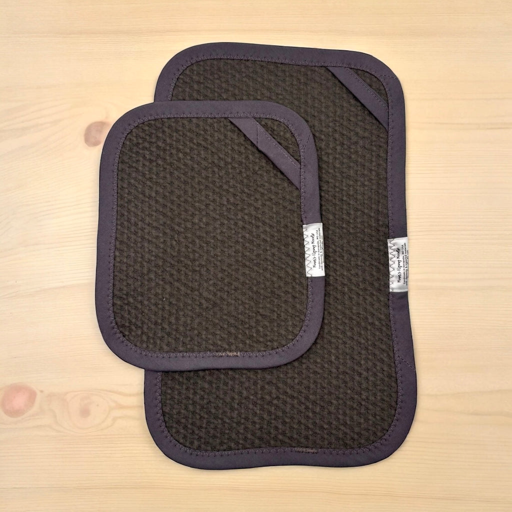 Combo Set of 2 Paper Towels - Solid Dark Gray on Dark Gray